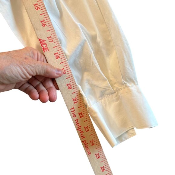 VTG Croft & Barrow 100% Cotton Button Up Shirt Women 10 White Embroidered - Picture 8 of 12